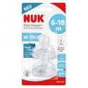Θηλές σιλικόνης Nuk® First Choice+ Flow Control (6-18m), σετ των 2