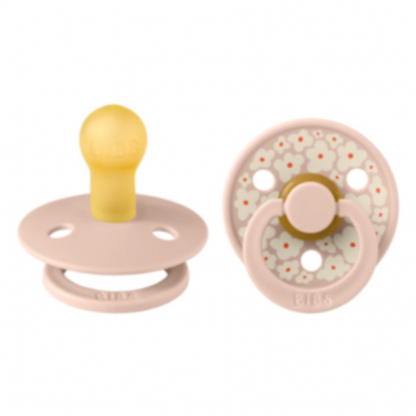 Πιπίλες Bibs® Studio Collection Jasmine Blush Στρογγυλή No1, σετ των 2