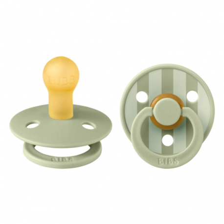 Πιπίλες Bibs® Studio Collection Pin Sage Στρογγυλή No1, σετ των 2
