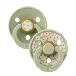 Πιπίλες Bibs® Studio Collection Jasmine Sage Στρογγυλή No1, σετ των 2