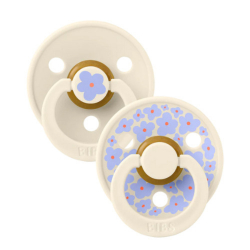 Πιπίλες Bibs® Studio Collection Jasmine Ivory Στρογγυλή No2, σετ των 2