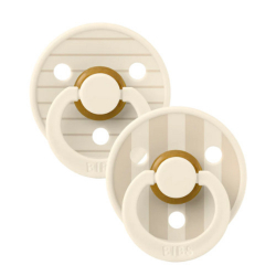 Πιπίλες Bibs® Studio Collection Pin Vanilla Στρογγυλή No2, σετ των 2
