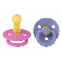 Πιπίλες Bibs® Colour Bubblegum/Peri Στρογγυλή No2, σετ των 2