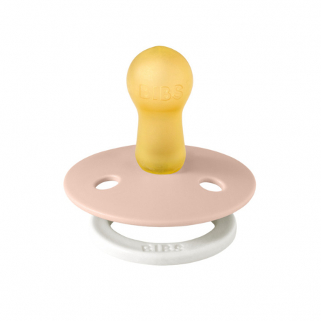 Πιπίλες νύχτας Bibs® Colour Glow Blush/Vanilla Στρογγυλή No1, σετ των 2