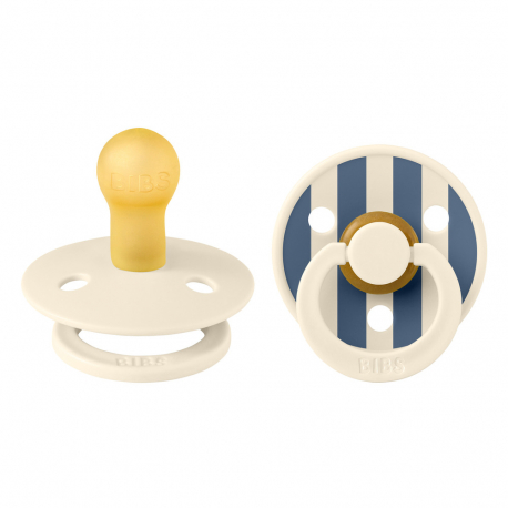 Πιπίλες Bibs® Studio Collection Pin Steel Blue Στρογγυλή No1, σετ των 2
