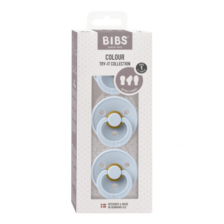 Πιπίλες Bibs® Try-it Collection Baby Blue No1, σετ των 3