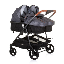 Καρότσι διδύμων Chipolino Duo Smart Silver Grey