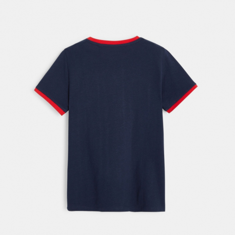 Okaidi T-shirt coton bio a motif marin bleu garcon