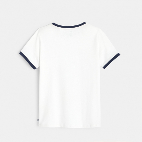 Okaidi T-shirt coton bio a motif marin bleu garcon
