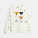 Okaidi T-shirt a epaules volantees jaune fille