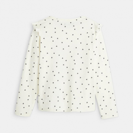 Okaidi T-shirt a epaules volantees jaune fille