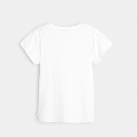 Okaidi T-shirt manches plissees motif sequin