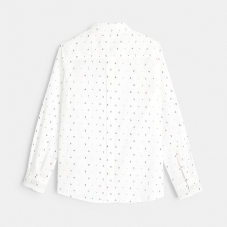 Okaidi Chemise blanche imprimee sapins garcon