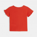 Okaidi Blouse en gaze de coton unie rouge fille