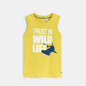 Okaidi Boy's blue slogan vest top