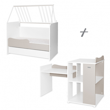 Πολυμορφικό κρεβάτι Lorelli® Multi White - Stone Grey