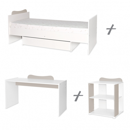 Πολυμορφικό κρεβάτι Lorelli® Multi White - Stone Grey