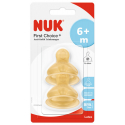 Θηλές καουτσούκ Nuk® First Choice+ για γάλα (6-18m), σετ των 2
