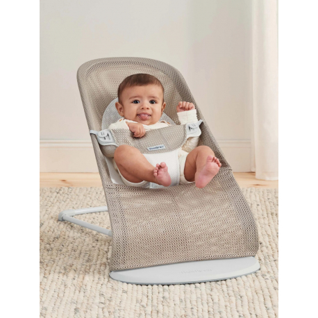 Ριλάξ Babybjorn Balance Soft Mesh Grey beige/White