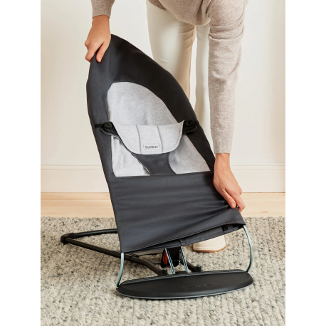 Ριλάξ Babybjorn Balance Soft Woven/Jersey Dark grey/Grey