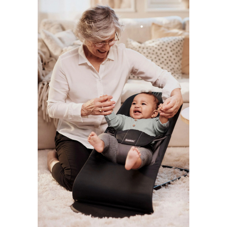Ριλάξ Babybjorn Balance Soft Woven Black/Dark Grey