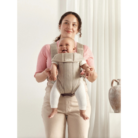 Μάρσιπος Babybjorn Mini 3D Mesh Grey beige