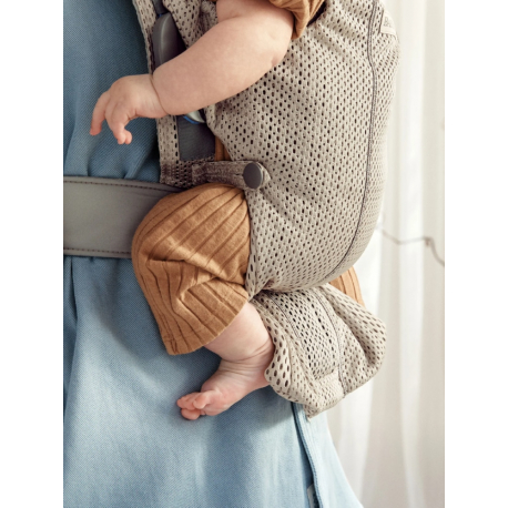 Μάρσιπος Babybjorn Mini 3D Mesh Grey beige