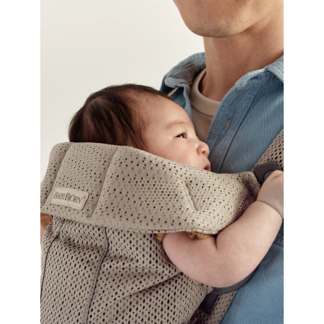 Μάρσιπος Babybjorn Mini 3D Mesh Grey beige