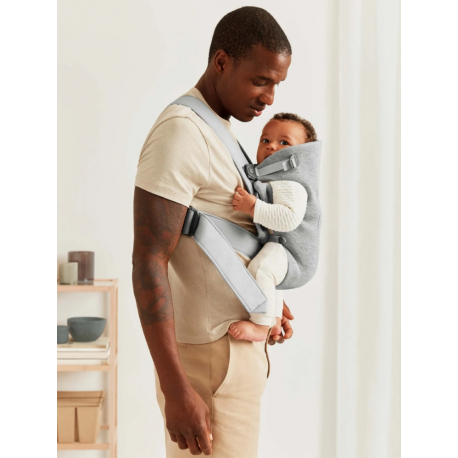 Μάρσιπος Babybjorn Mini 3D Jersey Light Grey