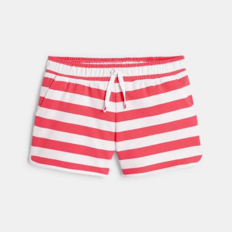 Okaidi Short en molleton raye jaune fille