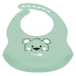 Σαλιάρα σιλικόνης FreeON® Bear Mint