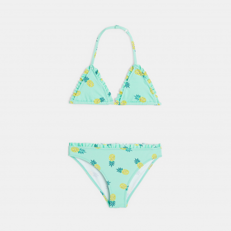 Okaidi Maillot de bain 2 pieces imprime ananas vert Fille
