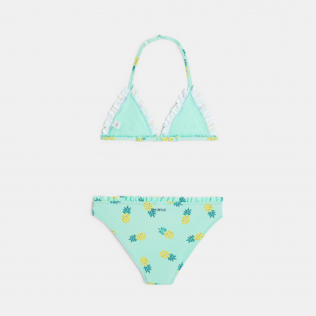 Okaidi Maillot de bain 2 pieces imprime ananas vert Fille