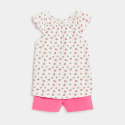 Okaidi Girl's pink floral pyjama shorts