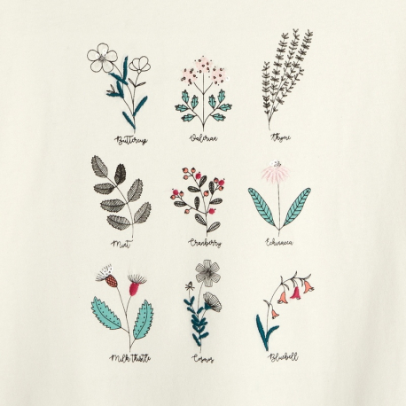 Okaidi Μπλούζα μακρυμάνικη με μοτίφ φυτά