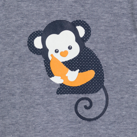 Obaibi Combi courte singe bleu bebe garcon