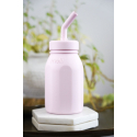 Μπουκάλι σιλικόνης με καλαμάκι Melii 230ml Ροζ