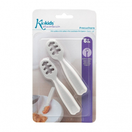Σετ 2 κουταλάκια αυτοσίτισης Kiokids® Γκρι