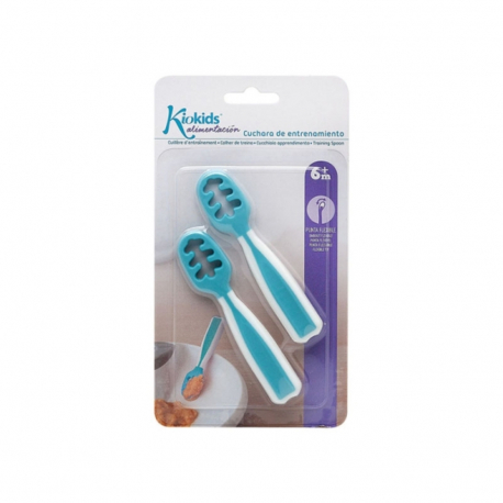Σετ 2 κουταλάκια αυτοσίτισης Kiokids® Σιέλ